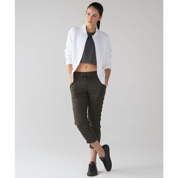 Lululemon Street To Studio Pant II Unlined 28 crop Olive Green 4 - Picture 1 of 9